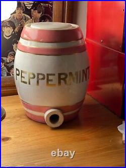 Vintage Porcelain Peppermint Dispenser Mid Century