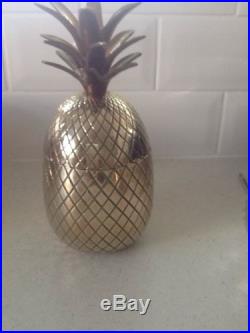 Vintage Retro 1960s Brass Pineapple Ice Bucket 9 inches tall