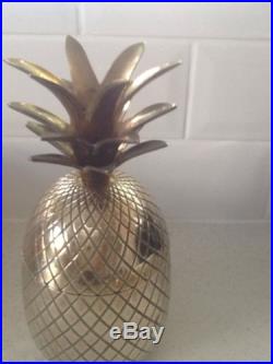 Vintage Retro 1960s Brass Pineapple Ice Bucket 9 inches tall