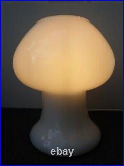 Vintage Retro 60s 70s Mid Century Prova White Glass Table Lamp Light