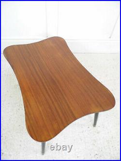 Vintage Retro Abstract form table Mahogany tapering legs 50s 60s Midcentury