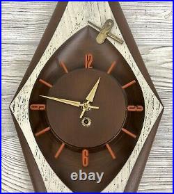 Vintage Retro Burwood Diamond Clock Set Mardis Gras /b