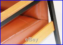 Vintage Retro Cocgnac Leather Retro Industrial Style Mid Century lounge Armchair