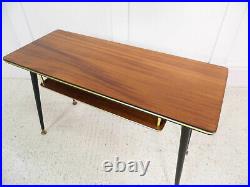 Vintage Retro Italian telephone hall table dansette tapering legs 50s 60s chic