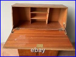 Vintage Retro MID Century Bureau Writing Desk Cupboard Home Office Uk Delivery