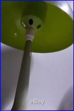 Vintage Retro MID Century Plastic Mushroom Table Lamp Light Green