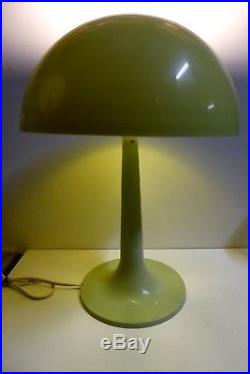 Vintage Retro MID Century Plastic Mushroom Table Lamp Light Green
