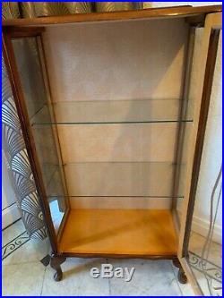 Vintage Retro Mid Century 1950s Glass China Cabinet, drink Unit Upcycle Project