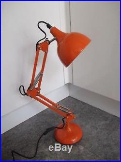 Vintage Retro Mid Century Anglepoise Orange Metal Desk Light Lamp