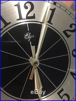 Vintage Retro Mid-Century ELGIN Starburst Wall Clock Large 27 Diameter