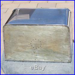 Vintage Retro Mid-Century Mod Chrome Lincoln Beauty Box Bread Box with Pie Shelf