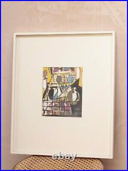 Vintage Retro Mid Century Modern Abstract Framed Painting