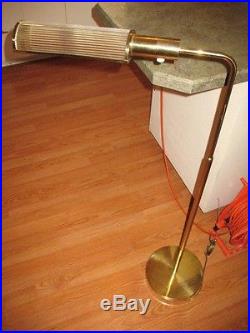 Vintage Retro Mid-Century Modern Casella Floor Lamp Brass Glass Tubes