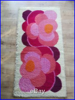 Vintage Retro Mid Century Modern Pop Art Rya Style Carpet Rug Eames Panton Era