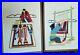 Vintage Retro Mid-Century Native American Tapestry (2) Male and Female