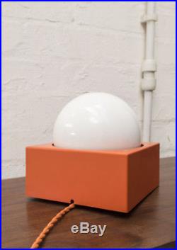 Vintage Retro Mid Century Orange Designer Lamp Light Modern 60s
