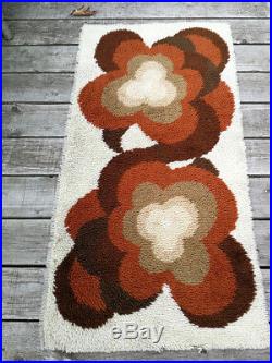 Vintage Retro Mid Century Pop Art Rya Style Carpet Rug By Desso Eames Panton era