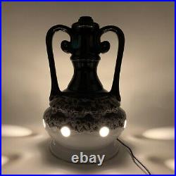 Vintage Retro Mid-Century West German Large Fat Lava Lamp Base Double Bulb VGC