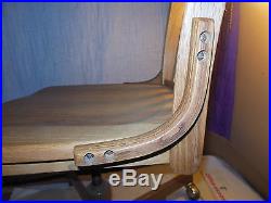 Vintage Retro Mid-century Murphy Oak & Metal Adjustible Rocking Office Chair