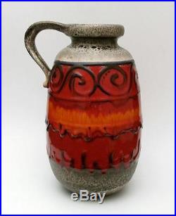 Vintage Retro West German Pottery Handled Vase MID Century Modern Eames Era