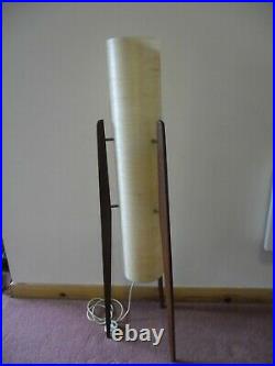 Vintage Rocket Floor Lamp 60's 70's Yellow Spun Fibreglass MID Century
