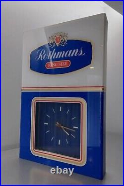 Vintage Rothmans Advertising Wall Clock Space Age Mid-Century Plastic Clock