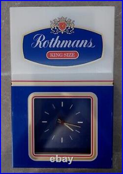 Vintage Rothmans Advertising Wall Clock Space Age Mid-Century Plastic Clock