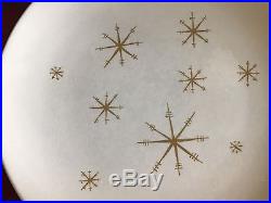 Vintage STAR GLOW Pattern Royal China USA MidCentury Gold Atomic 1960s Retro Set