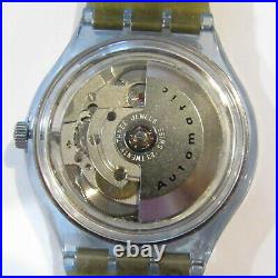 Vintage SWATCH Watch Blue Matic SAN100 Automatic 1991 1st Edition NEW