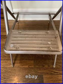 Vintage Samsonite Folding Step Stool Chair Mid-Century Modern Fiberglass Seat