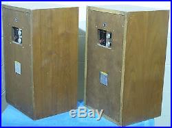 Vintage Sansui Sp-1500 Pair 12 Inch 4-way Speakers MID Century MCM Lattice Wood