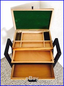 Vintage Sewing Table Basket Sewing Box Mid Century Knitting Storage Retro Cart