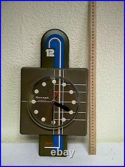 Vintage Soviet Space Age Quartz Wall Clock Mid-Century USSR Clock. Rare