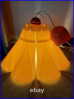 Vintage Space Age USSR Pendant Plastic Lamp Mid-Century Futuristic Lamp