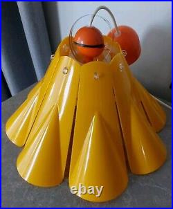 Vintage Space Age USSR Pendant Plastic Lamp Mid-Century Futuristic Lamp