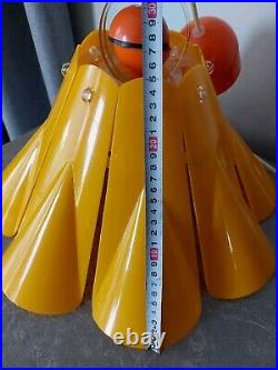 Vintage Space Age USSR Pendant Plastic Lamp Mid-Century Futuristic Lamp