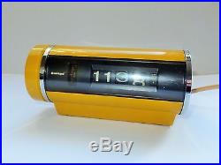 Vintage Space Age YellowithMustard SANKYO 401 Digital Flip Electric Alarm Clock