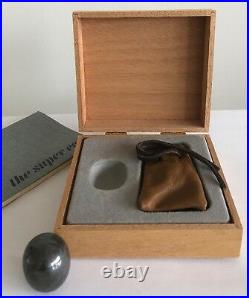 Vintage Super Ellipse Silver Plated Egg in Wood Box by Piet Hein, Denmark 1965