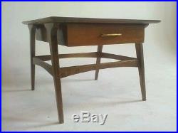 Vintage Teak End Table Nightstand Bedroom Desk Atomic Sputnik Danish Table Eames