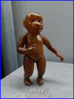 Vintage USSR Monkey Blow Plastic Doll