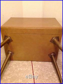 Vintage Vinyl Record Storage Cabinet / Carrying Case Tapered Retro Mid Century