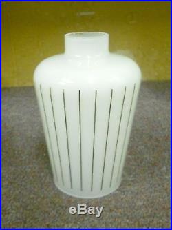 Vintage WHITE Frost GLASS Globe RETRO CHANDELIER Sconce 1-5/8 NEW Mid Century