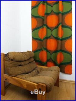 Vintage fabric curtains drapes Mid Century PoP oP Art retro Psychedelic 60s 70's