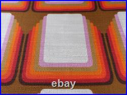 Vintage fabric curtains drapes Rainbow Psychedelic Mid-Century Op PoP Art 70's