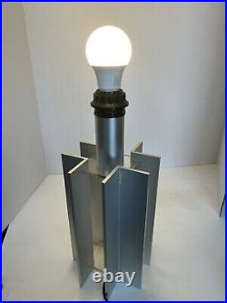 Vintage metal and lucite lamp MCM Gilbert New York Mid Century Modern 1960s