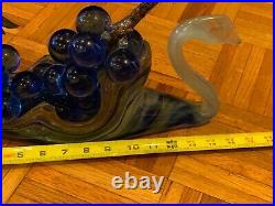 Vintage mid century 1960s acrylic lucite glass blue grape clusters
