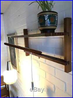 Vintage mid century Retro Mid Century SCANDI Shelving wall unit shelf light