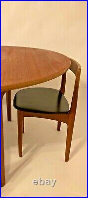 Vintage mid century teak extending dining table and chairs by Nathan furniture
