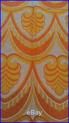 Vintage retro mid century pair of curtains 50's 60's 70's fabric crafts