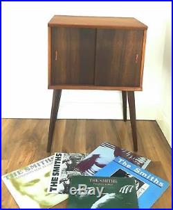 Vintage retro mid century teak vinyl LP record cabinet/storage stunning original